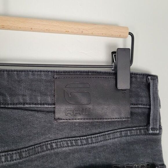 G-Star Raw 3301 Size 32 Straight Tapered Jeans Stretch Black - Picture 8 of 12